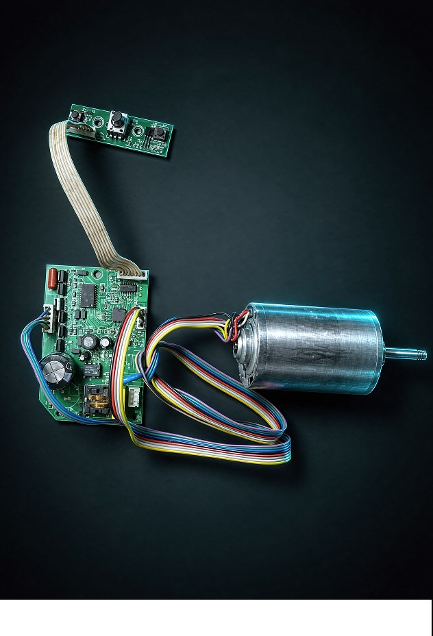 BLDC motor drive module with HMI board and controller PCB